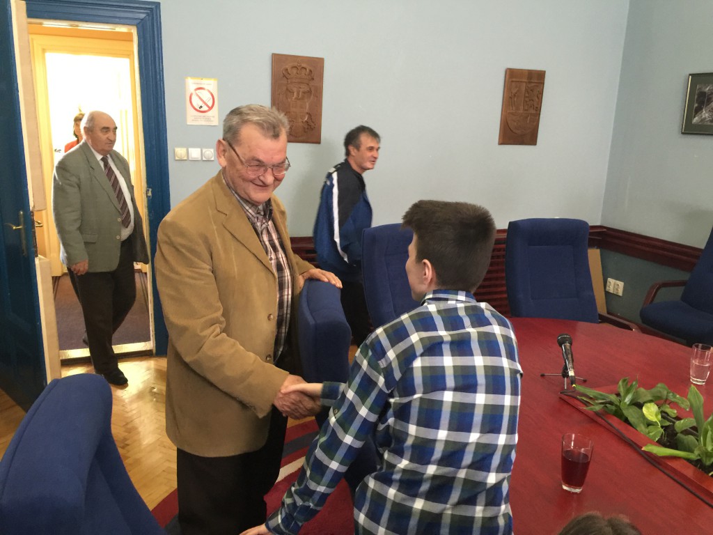 Prijem boksera kod Živorada Smiljanića, april 2016