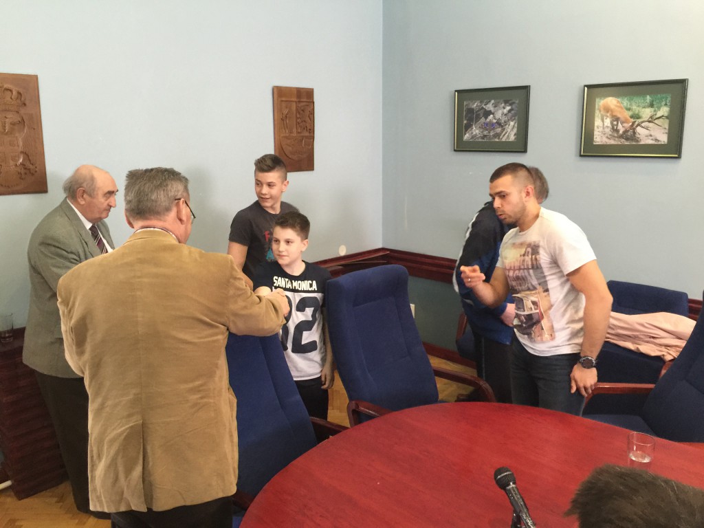 Prijem boksera kod Živorada Smiljanića, april 2016