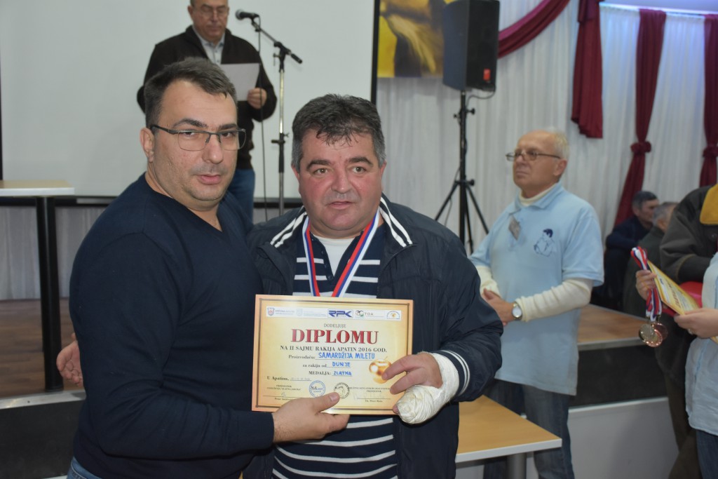 Mile Samardžija, Međunarodni sajam rakije Apatin, 2016