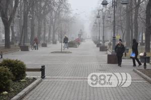 Apatin centar, biciklisti, februar 2017