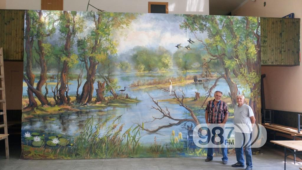 Sombor  TANDEM  Stipan Kovac i Milorad Radjenocic  ispred svog dela